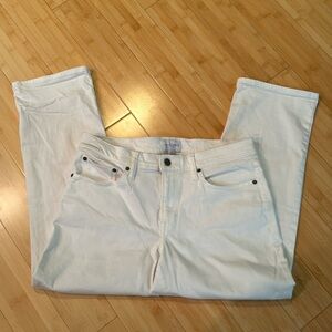 Lucky sweet kid rise crop white jeans